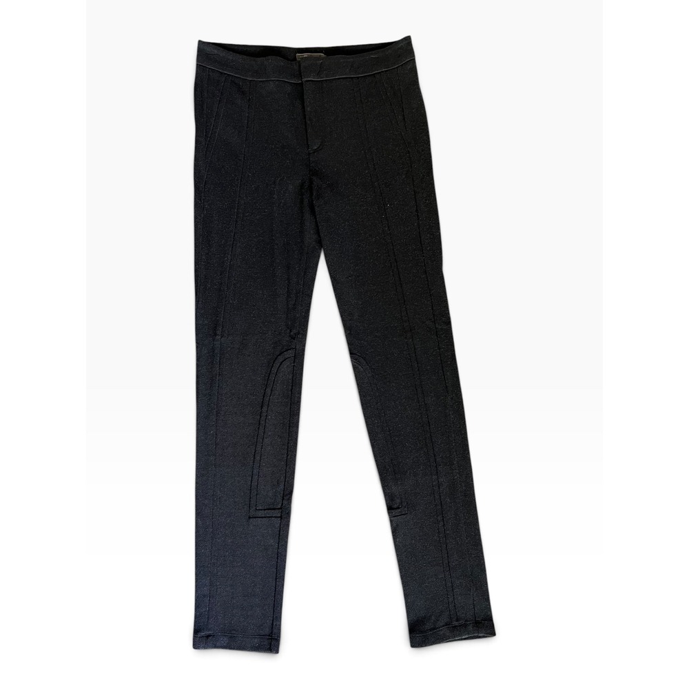 Vince Womens Size 6 Equestrian Knee Patch Trousers Charcoal Grey Riding Pants